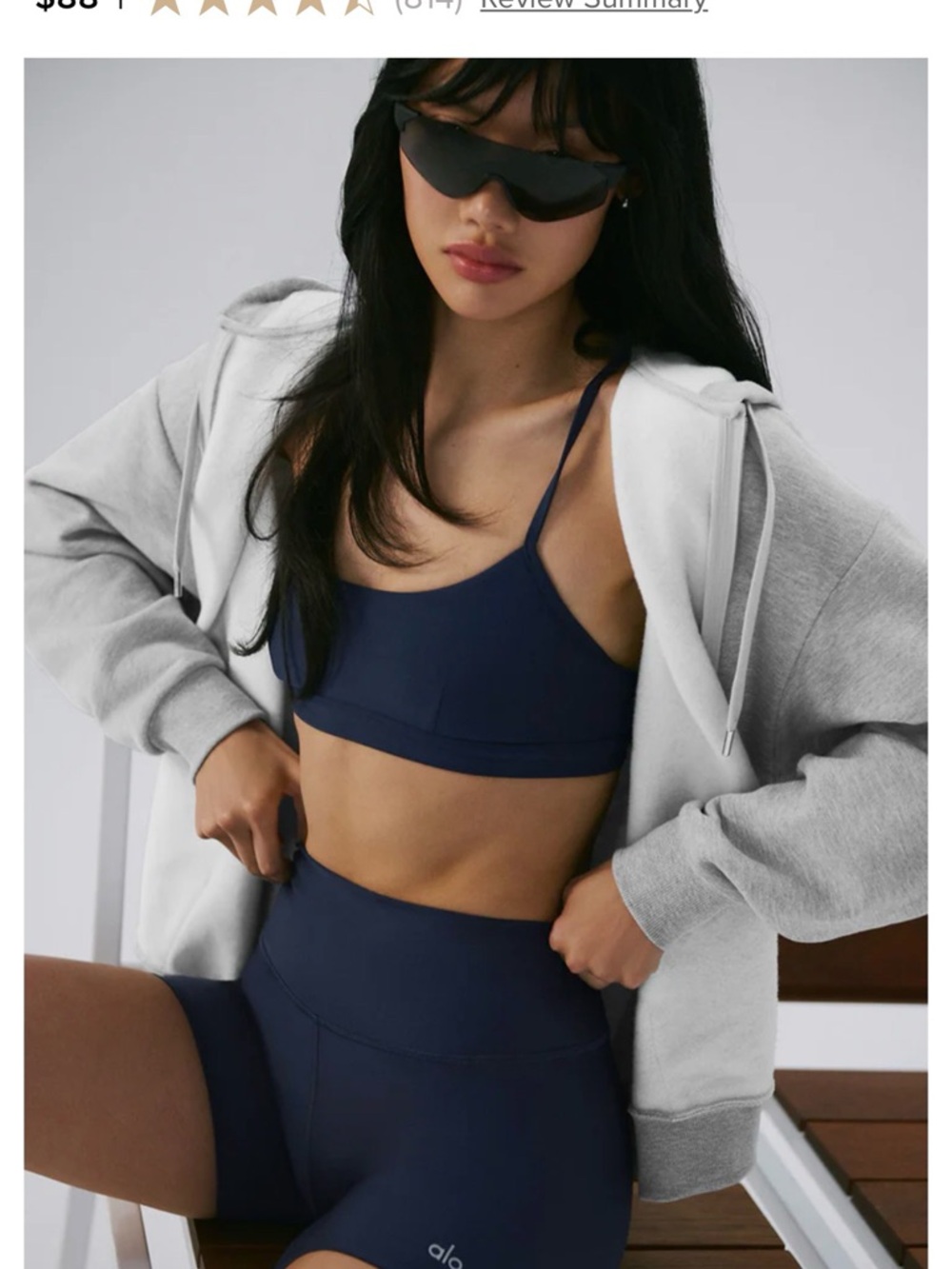 ALO Yoga Navy High-Waist Bike Shorts